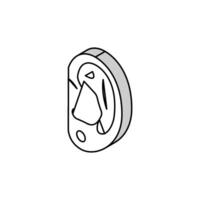 lobo dell'orecchio penetrante moda bellezza isometrico icona vettore illustrazione