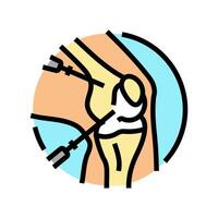 artroscopia chirurgia medico colore icona vettore illustrazione