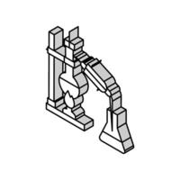distillazione apparato ingegnere isometrico icona vettore illustrazione