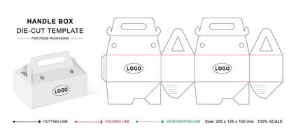 maniglia scatola morire tagliare modello o cibo scatola confezione chiave vettore