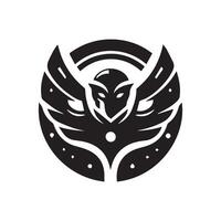 Fenice uccello portafortuna logo gioco vettore illustrazione