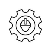 caposquadra icona vettore. costruttore illustrazione cartello. ingegnere simbolo. lavoratore logo. vettore