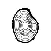 legna fetta icona vettore. legna anelli illustrazione cartello. albero simbolo. segheria logo. vettore