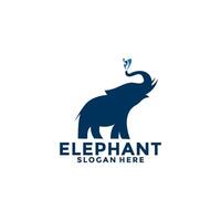 elefante logo vettore, elefante zoo safari logo design modello vettore