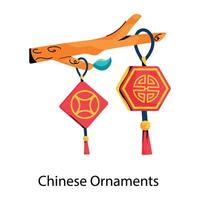 di moda Cinese ornamenti vettore