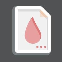 etichetta nagativo sangue. relazionato per sangue donazione simbolo. semplice design modificabile. semplice illustrazione vettore