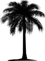 ai generato silhouette palma date nero colore solo vettore