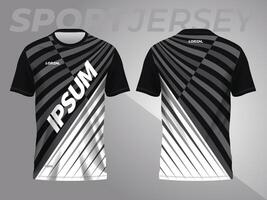 astratto nero sfondo e modello per sport maglia design vettore