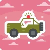 militare camionetta vettore icona