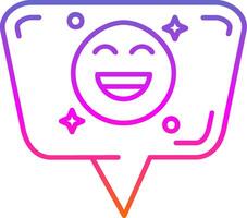 emoji linea pendenza icona vettore
