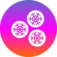 palla di neve glifo pendenza cerchio icona vettore