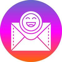 emoji glifo pendenza cerchio icona vettore