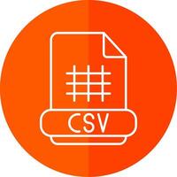 csv linea rosso cerchio icona vettore