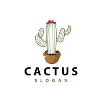 cactus logo vettore deserto verde pianta design elegante stile simbolo icona illustrazione
