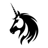 ai generato semplice unicorno logo. vettore illustrazione