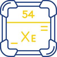 xeno linea Due colore icona vettore