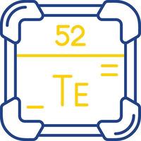 tellurio linea Due colore icona vettore