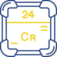 cromo linea Due colore icona vettore