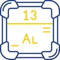 alluminio linea Due colore icona vettore