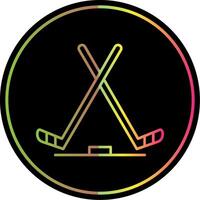ghiaccio hockey linea pendenza dovuto colore icona vettore
