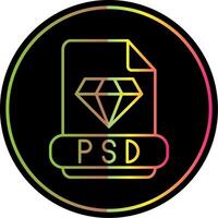 PSD linea pendenza dovuto colore icona vettore