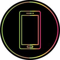 mobile Telefono linea pendenza dovuto colore icona vettore