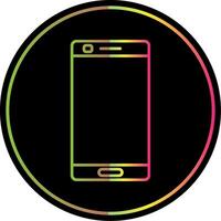 mobile Telefono linea pendenza dovuto colore icona vettore