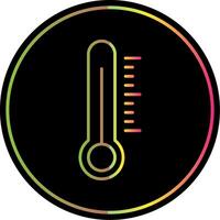 termometro linea pendenza dovuto colore icona vettore