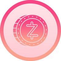 zcash solido cerchio grado icona vettore