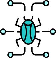 digitale virus vettore icona