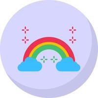 arcobaleno piatto bolla icona vettore
