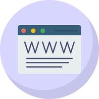 del browser piatto bolla icona vettore