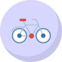 bicicletta piatto bolla icona vettore