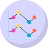 linea grafico piatto bolla icona vettore