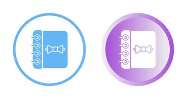 taccuino con nastro vettore icona