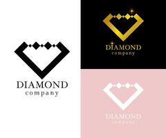 vettore diamante logo, gioielleria azienda icona, pietra preziosa marca nome