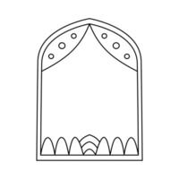islamico geometrico confine design modello vettore elemento. semplice decorativo telaio adatto per design elemento di Ramadan manifesto, eid mubarak saluto carta, e islamico Citazione.