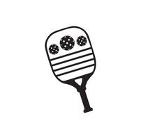 pickleball pagaia vettore illustrazione. pickleball pagaia e palla vettore, clipart di pickleball, pickleball pipistrello e simbolo