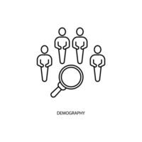 demografia concetto linea icona. semplice elemento illustrazione. demografia concetto schema simbolo design. vettore