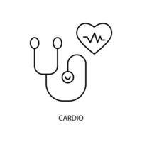 cardio concetto linea icona. semplice elemento illustrazione.cardio concetto schema simbolo de cartello. vettore