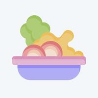 icona insalata. relazionato per picnic simbolo. piatto stile. semplice design modificabile. semplice illustrazione vettore