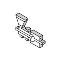 estrusione materiale ingegneria isometrico icona vettore illustrazione