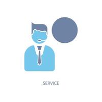 servizio concetto linea icona. semplice elemento illustrazione. servizio concetto schema simbolo design. vettore