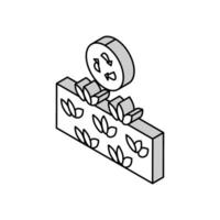 sostenibile agricoltura verde vivente isometrico icona vettore illustrazione