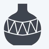 icona vaso. relazionato per Kenia simbolo. glifo stile. semplice design modificabile. semplice illustrazione vettore