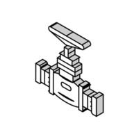 costruzione tubatura isometrico icona vettore illustrazione
