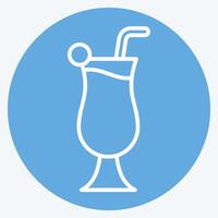 icona cocktail 4. relazionato per cocktail, bevande simbolo. blu occhi stile. semplice design modificabile. semplice illustrazione vettore
