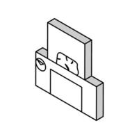 umidificazione sistema carne isometrico icona vettore illustrazione