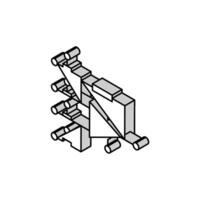 hardware modello neurale Rete isometrico icona vettore illustrazione