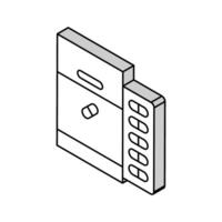 capsule pacchetto probiotici isometrico icona vettore illustrazione
